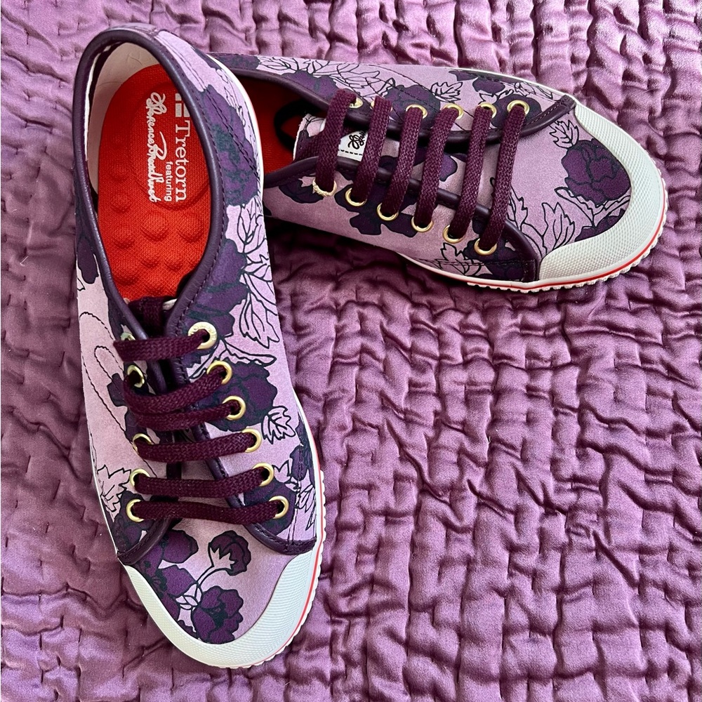NEW TRETORN SUEDE FLORAL LIMITED EDITION FLORENCE BROADHURST DESIGN SNEAKER SHOE